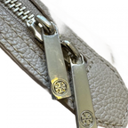TORY BURCH Sac beige avec bandoulière et logo argenté