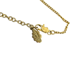 Courreges Gold Tone 'C' Letter Pendant Necklace