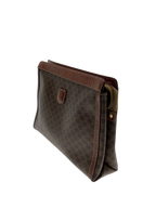 CÉLINE Pochette clutch toile Macadam marron
