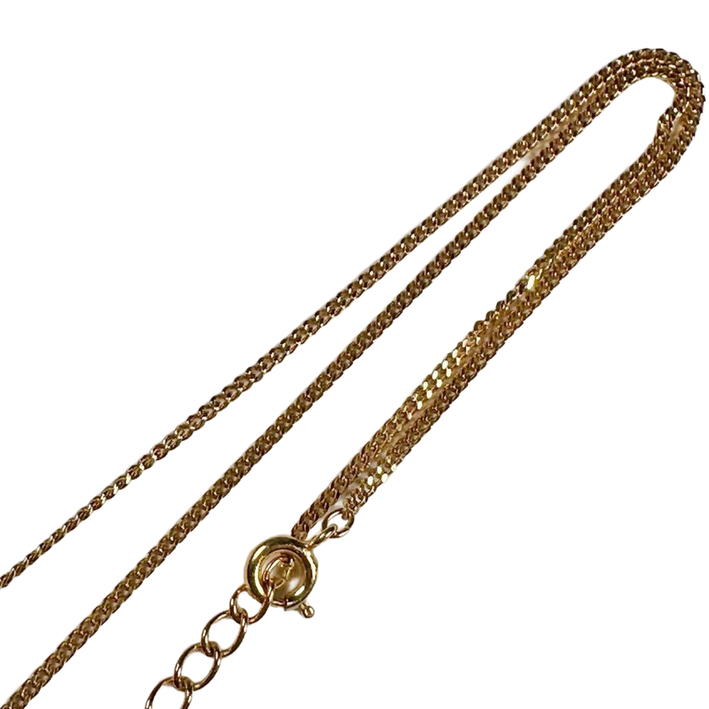 COURRÈGES Collier Cœur Or Logo avec Pierre