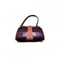 MULTI-MARQUES Sac à main en cuir de crocodile à deux tons de soiréé MM ,années 1960 ou 1970 sans marque