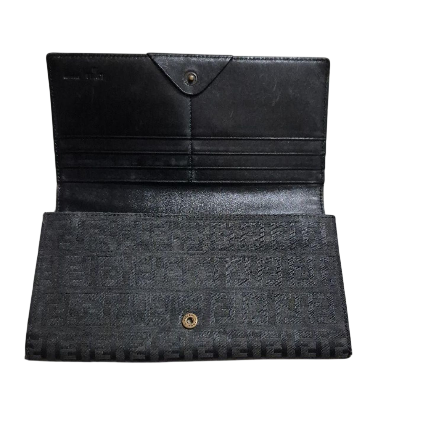 Fendi Black Zucca Monogram Bifold Wallet