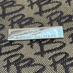PIERRE BALMAIN Sac monogrammé  B marron et plaque argenté