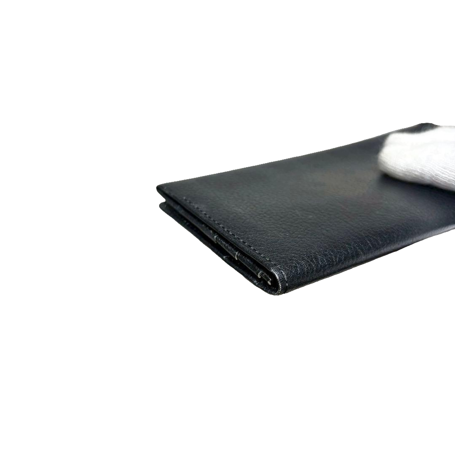 Giovanni Valentino Wallet Black Leather Long Bifold Italian Designer Vintage