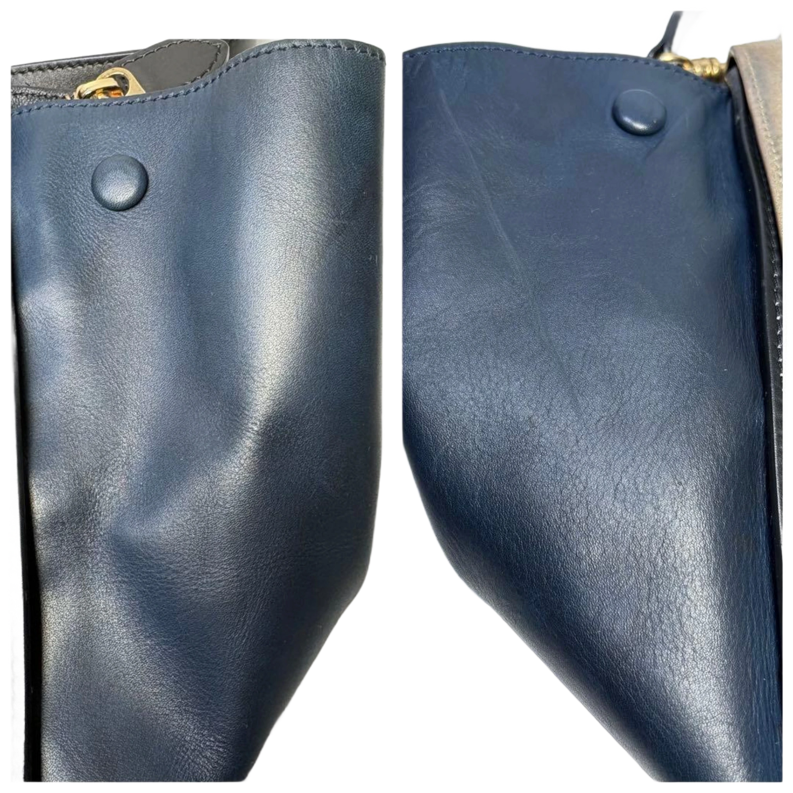 CELINE Sac Trapeze noir & avant beige wbandoulliere