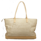 COURRÈGES Sac cabas beige Cg1735, grande capacité A4