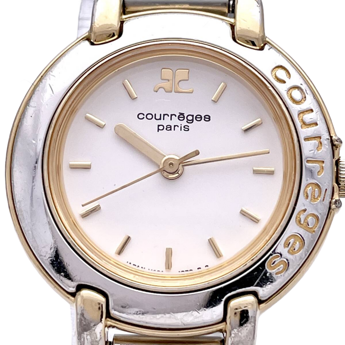 COURRÈGES Montre Courrèges V401-0720 pour femme, à quartz, combinaison or et argent