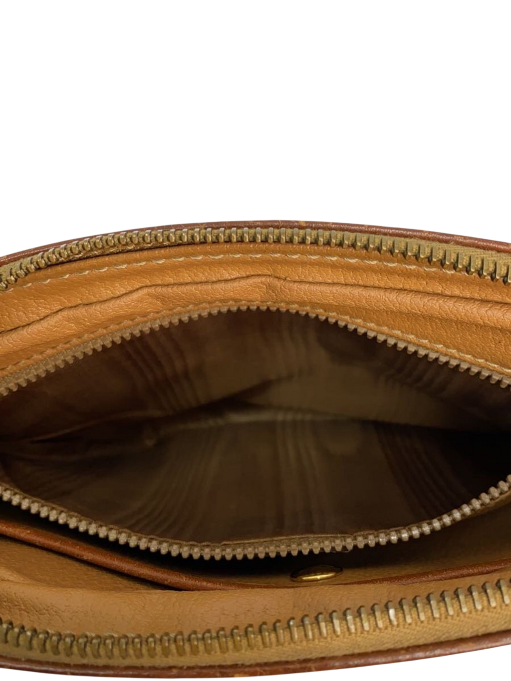 CÉLINE Paris Pochette wristlet toile Macadam marron zip façade