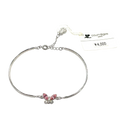 Courrèges Silver Tone Butterfly Charm Bracelet