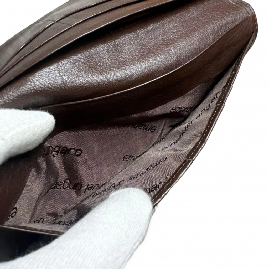 UNGARO Portefeuille Ungaro marron logo U or