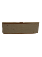 Ungaro Beige Canvas & Leather Shoulder Bag
