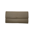 LOUIS VUITTON Portefeuille long Sarah cuir Épi beige quincaillerie dorée