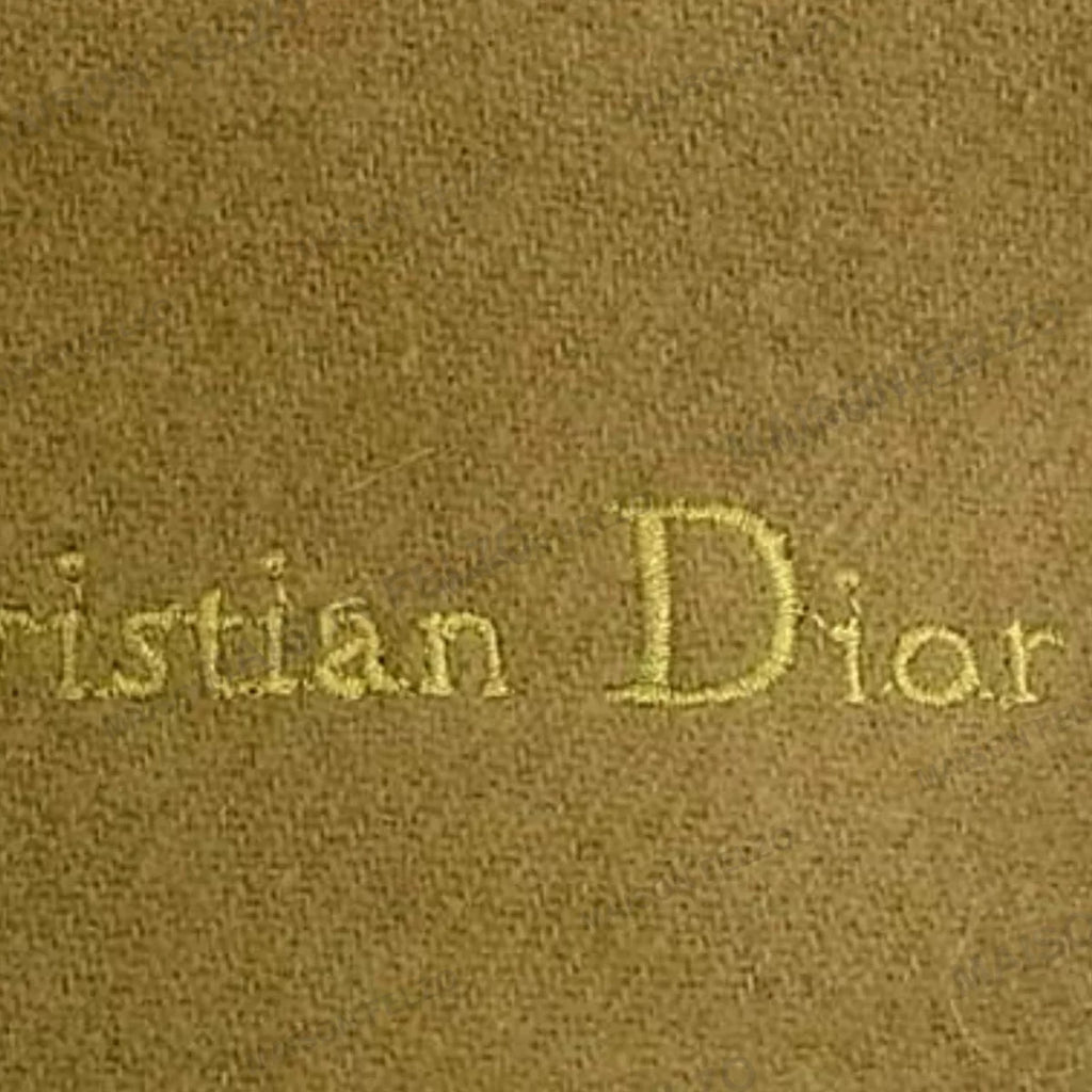 DIOR Écharpe à franges Christian Dior pour femme kaki