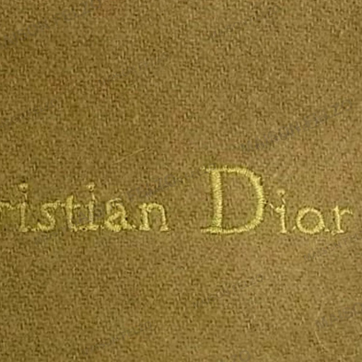DIOR Écharpe à franges Christian Dior pour femme kaki