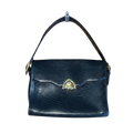 Ungaro Black Embossed Leather Top Handle Handbag