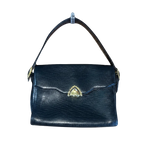 Ungaro Black Embossed Leather Top Handle Handbag