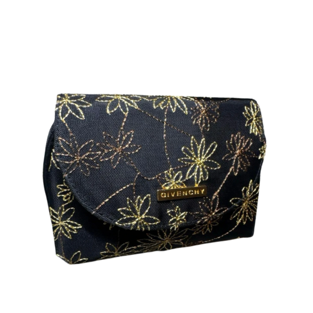 GIVENCHY Pochette Neuve étui pour petits objets trousse de maquillage, noir et or
