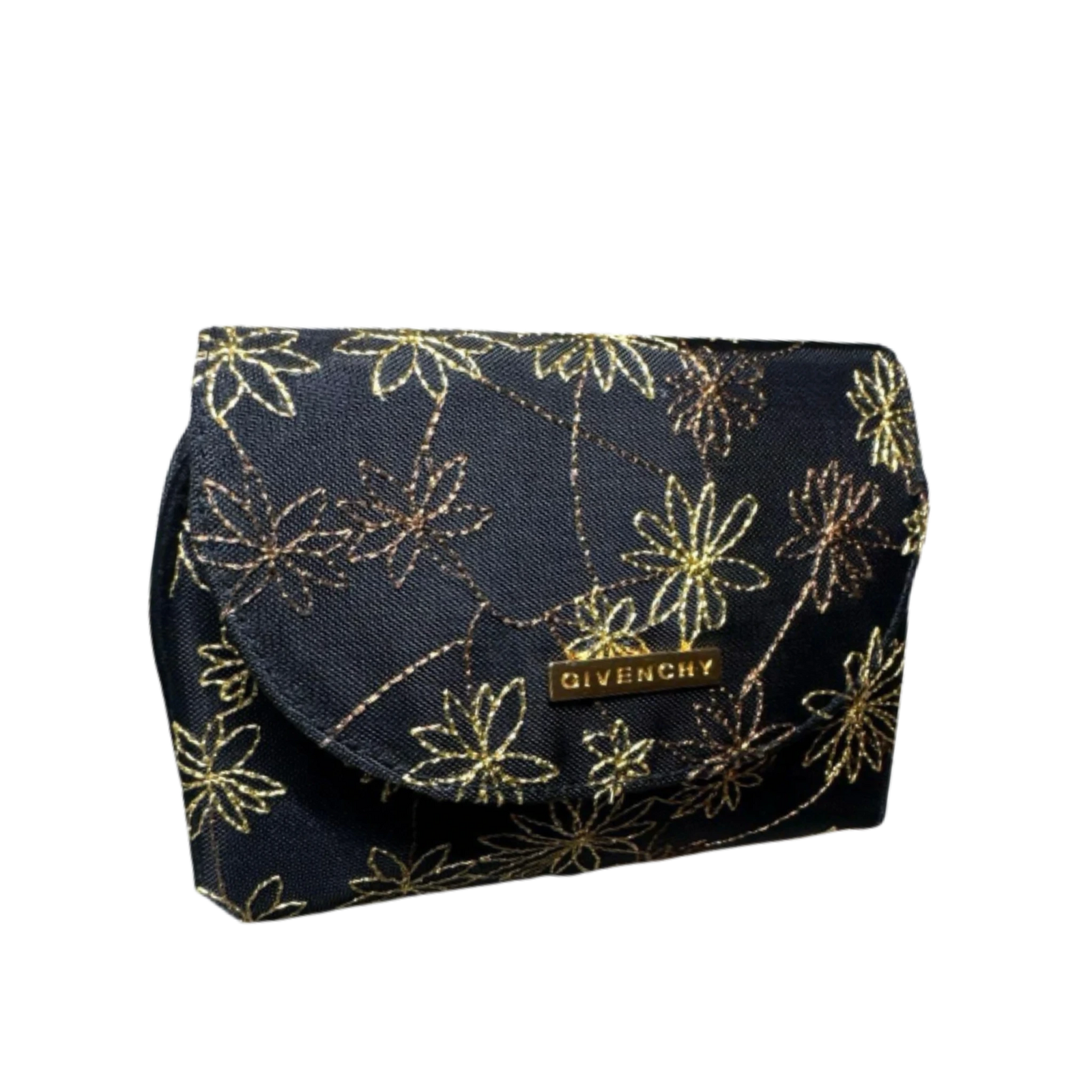 GIVENCHY Pochette Neuve étui pour petits objets trousse de maquillage, noir et or