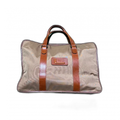 LANCEL Sac de voyage Lancel vintage en toile beige et logo L