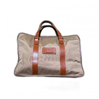 LANCEL Sac de voyage Lancel vintage en toile beige et logo L