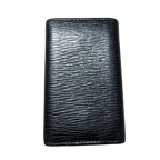 Salvatore Ferragamo Black Textured Leather Key Case