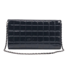 CHANEL Black Patent Leather Chocolate Bar WOC
