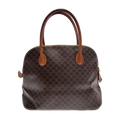 CÉLINE Paris Sac tote à main toile Macadam marron dôme