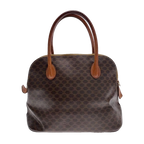 CÉLINE Paris Sac tote à main toile Macadam marron dôme