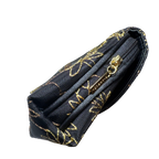 Givenchy Pouch Black Gold Floral Embroidered Clutch Cosmetic Bag