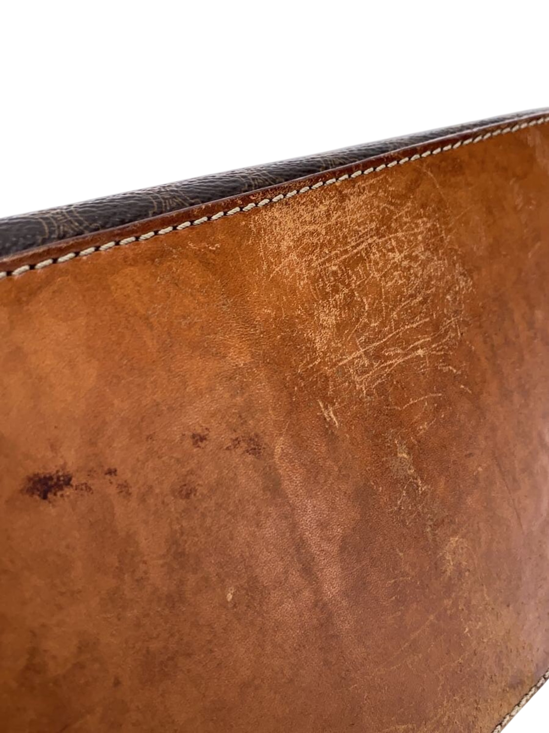 CÉLINE Paris Sac tote à main toile Macadam marron dôme