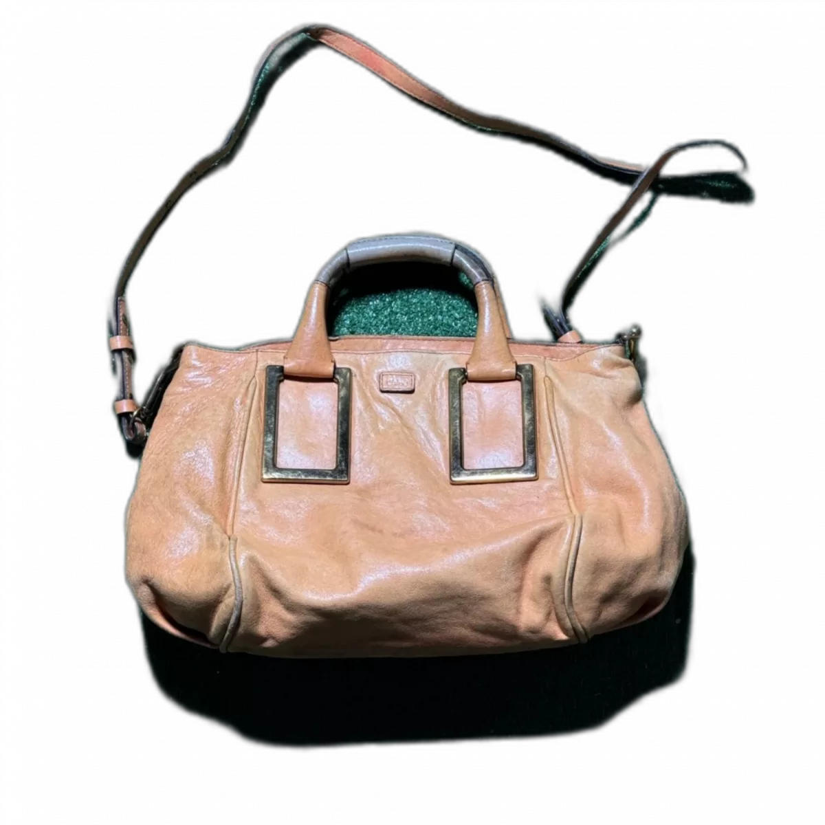 CHLOÉ Sac à main Chloé Ethel en cuir beige, bijouterie doré wbandoulière