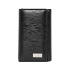 Salvatore Ferragamo Black Textured Leather Key Case