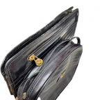 VALENTINO  LOTX2 Mario Valentino 2 pièces Sac bandoulière, pochette cuir noir logo vendu à l'unité