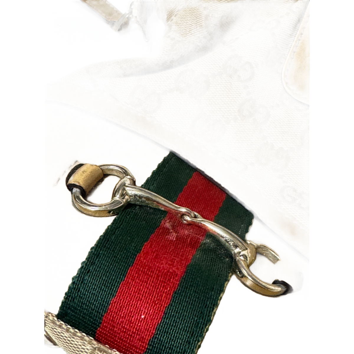 GUCCI Sac besace toile GG beige bande webvert/rouge Gucci