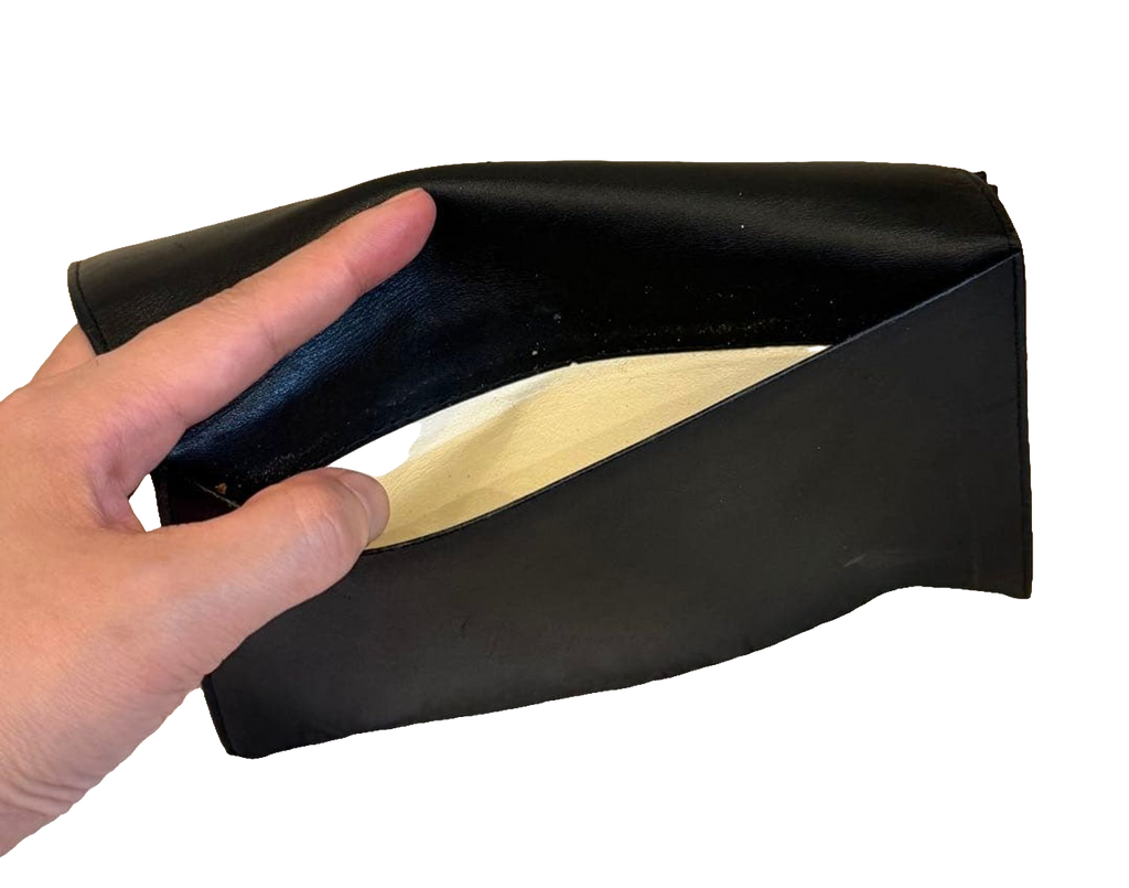 COURRÈGES Portefeuille long cuir noir logo AC bicolore