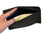 COURRÈGES Portefeuille long cuir noir logo AC bicolore