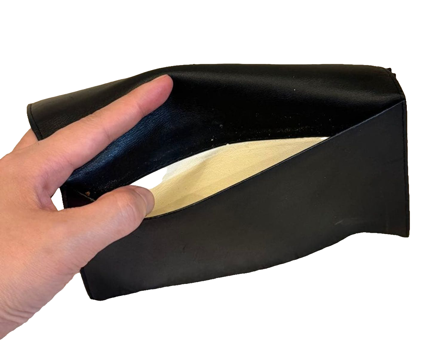 COURRÈGES Portefeuille long cuir noir logo AC bicolore