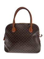 CÉLINE Paris Sac tote à main toile Macadam marron dôme