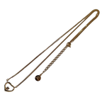COURRÈGES Collier Cœur Or Logo avec Pierre