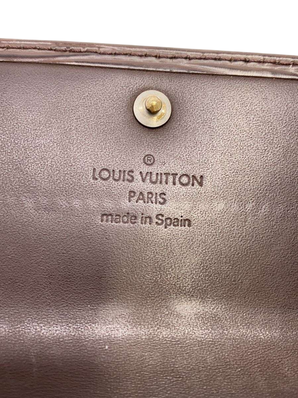 LOUIS VUITTON Portefeuille long Sarah cuir Épi marron quincaillerie dorée