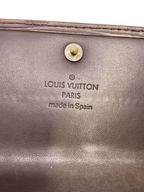 LOUIS VUITTON Portefeuille long Sarah cuir Épi marron quincaillerie dorée