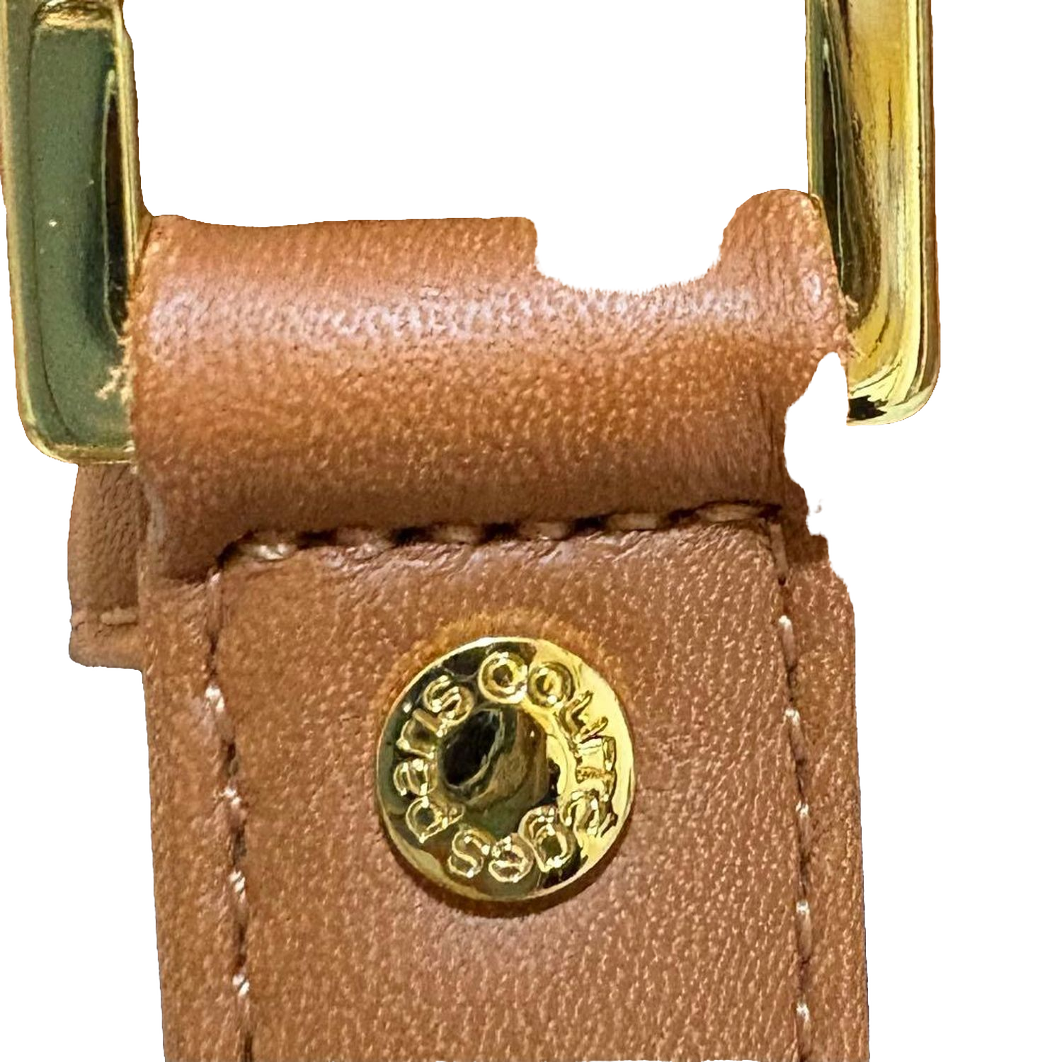 COURRÈGES Sac noé bucket bag bleu marine / camel (avec dustbag)