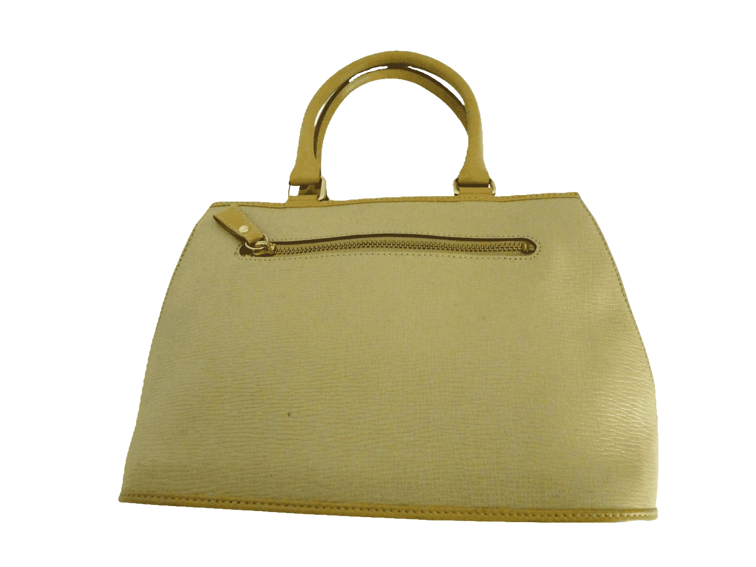 Nina Ricci Handbag Beige Textured Leather Vintage Top Handle Bag