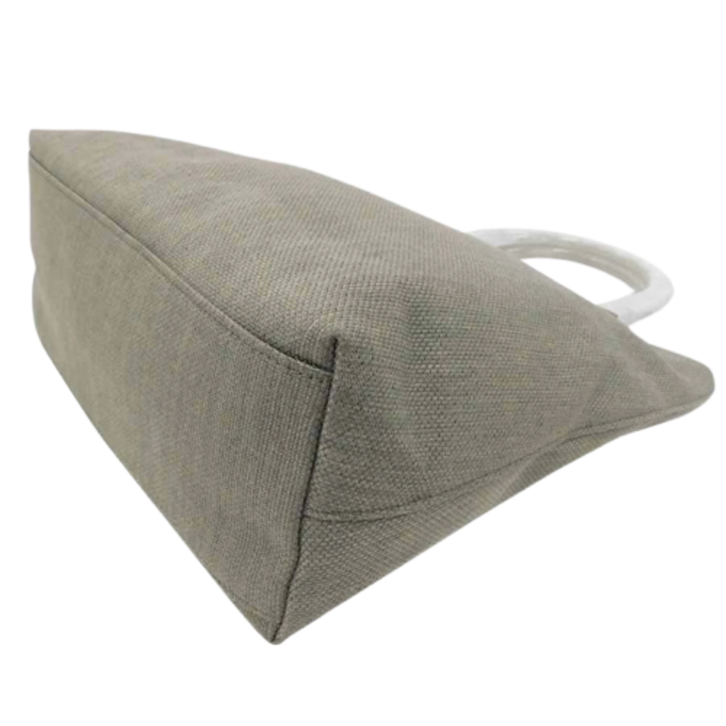 GIVENCHY Sac à main comme neuf, toile kaki anse blanche