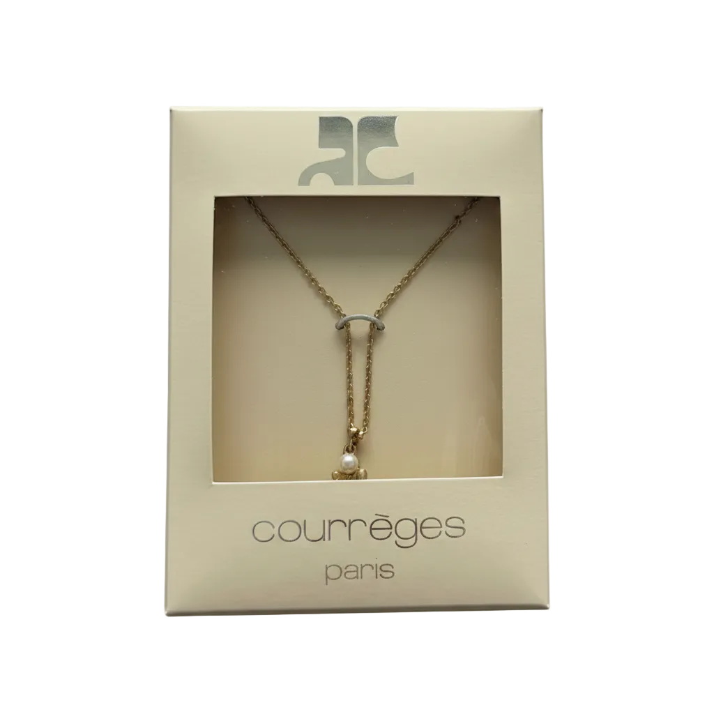Courrèges Paris Gold-Tone Pearl