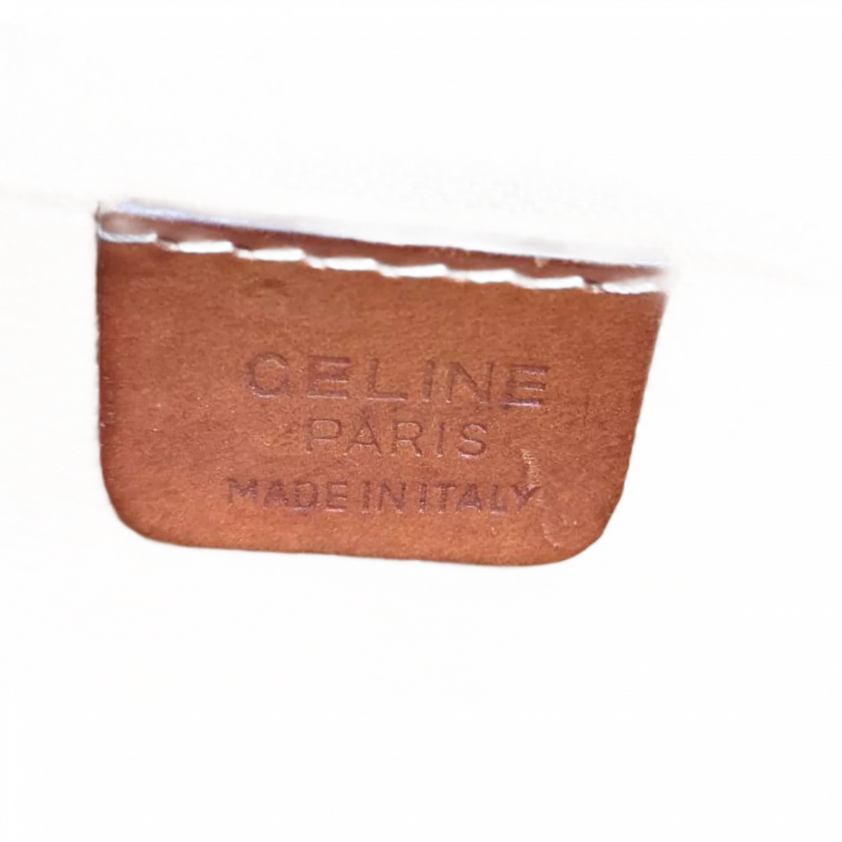 CELINE Pochette Celine en cuir PVC Macadam PM