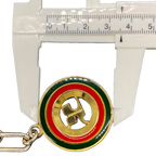 Courreges Keyring Gold Multi Vintage Enamel Logo Made in Italy Keychain