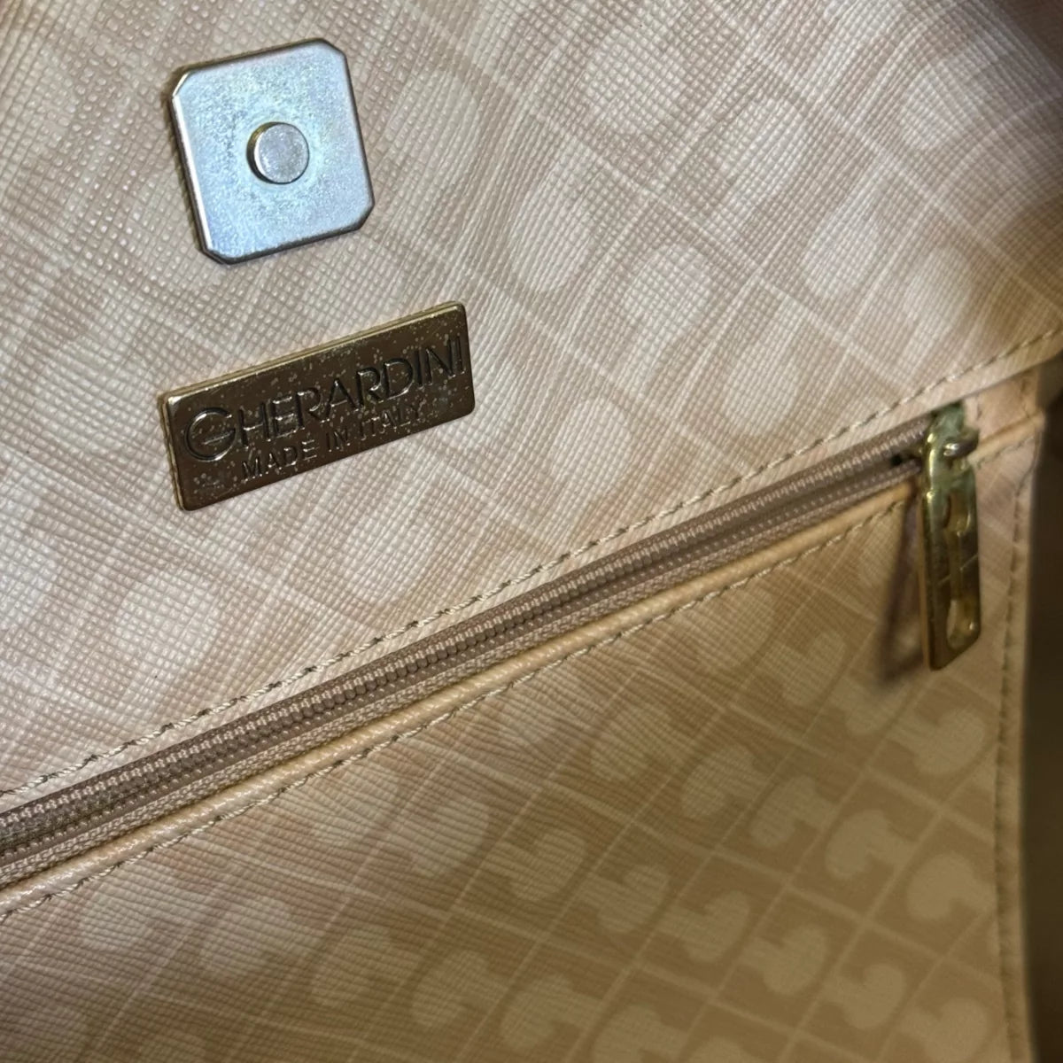 GERARDINI Sac Gérardini rose blanc monogrammé du logo