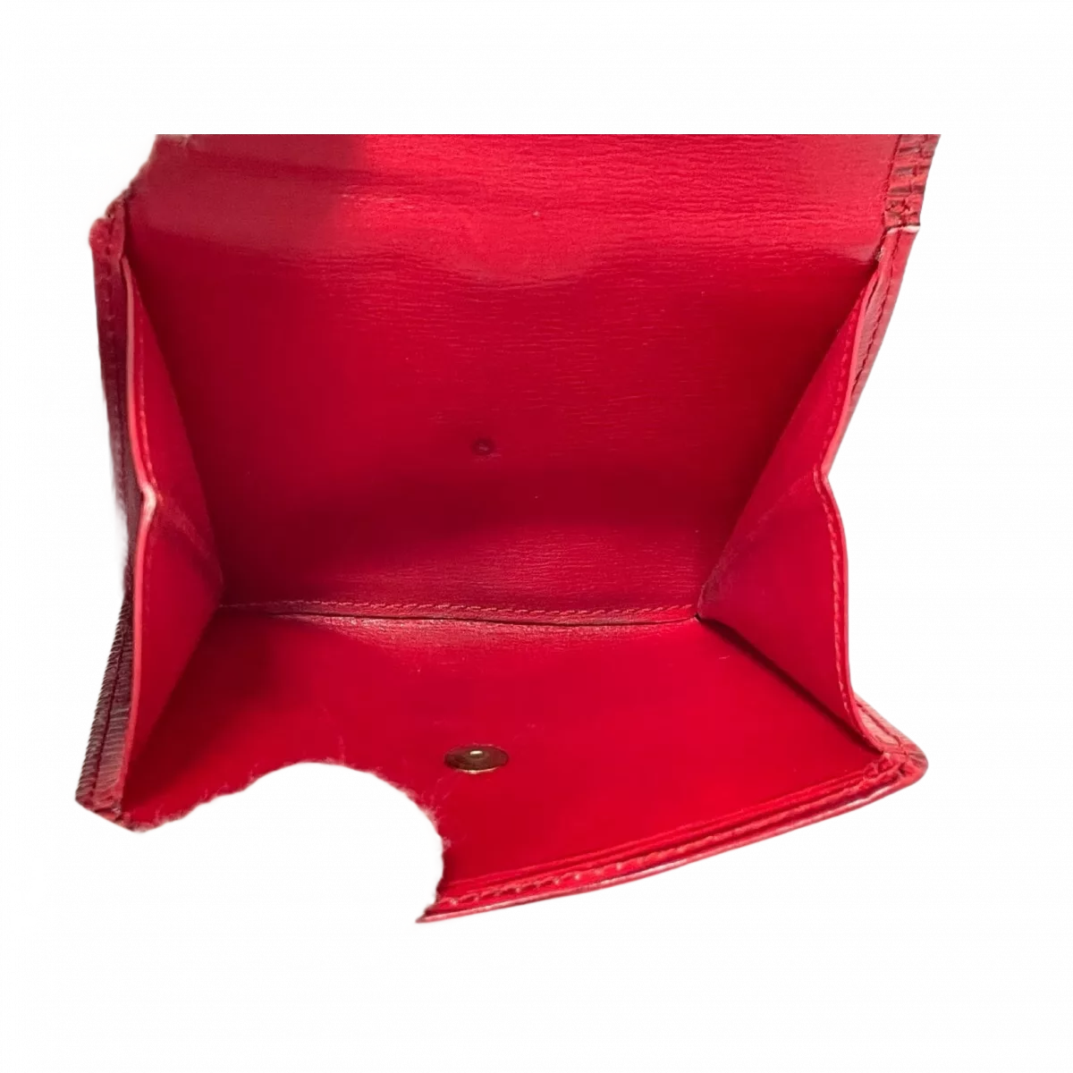 LOUIS VUITTON Portefeuille LV cuir épi rouge