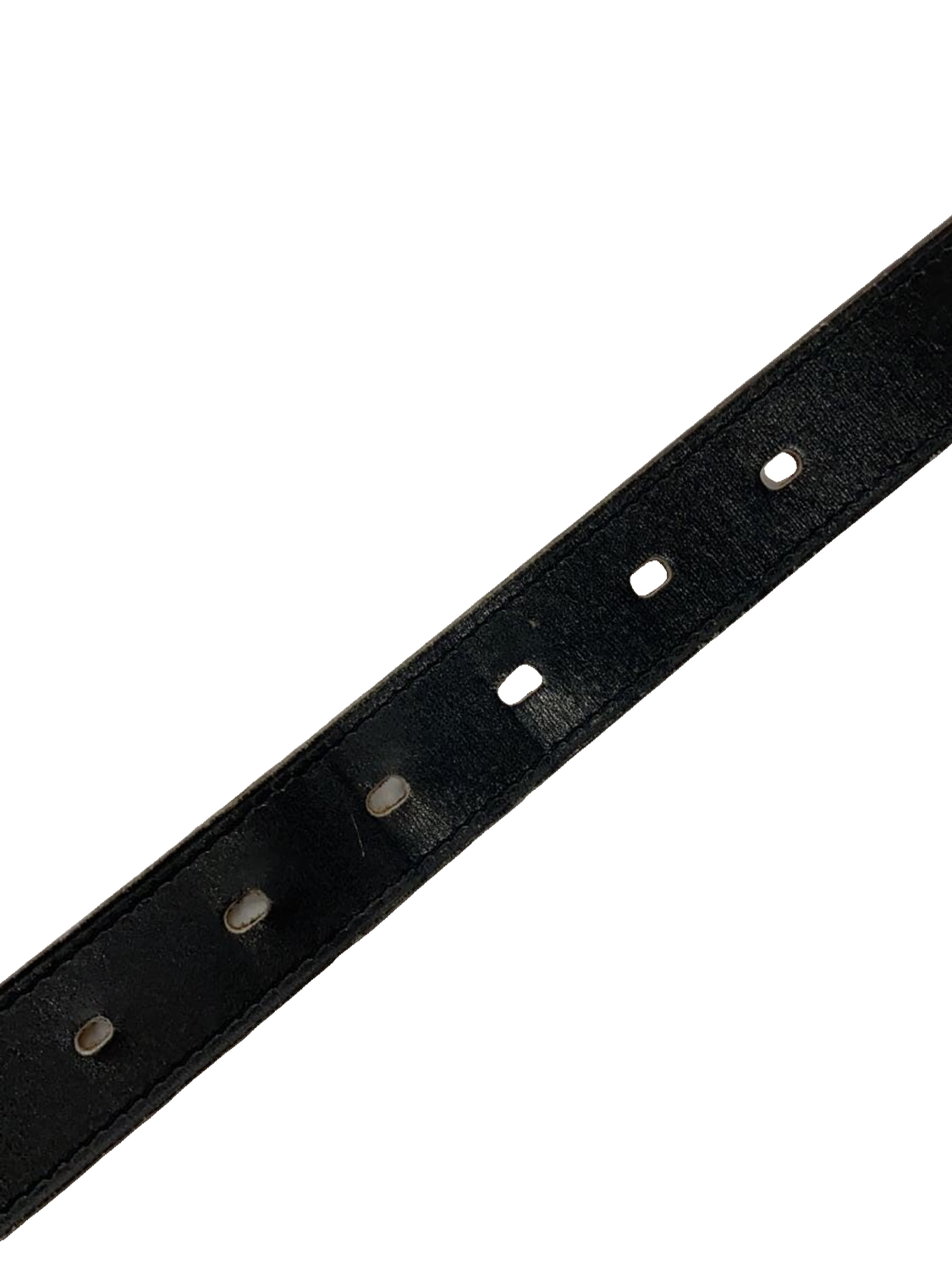 Belt Herm%s 95 Black Brown Silver Buckle Reversible Leather Dress Belt